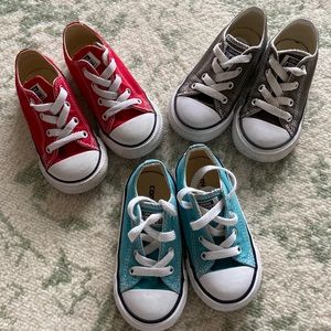 Converse All Star Classic Gray, Blue & Red Toddlers Size 7